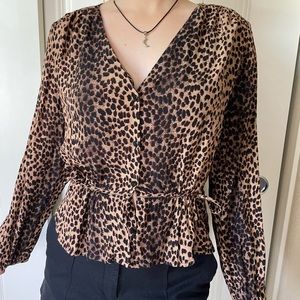 CHEETAH print blouse